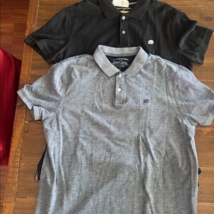 Banana Republic Black and Gray Men's Polo Shirts